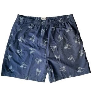 Sand N Sun Men’s Swimming Trunks Size M (32-34), Tropical Blue